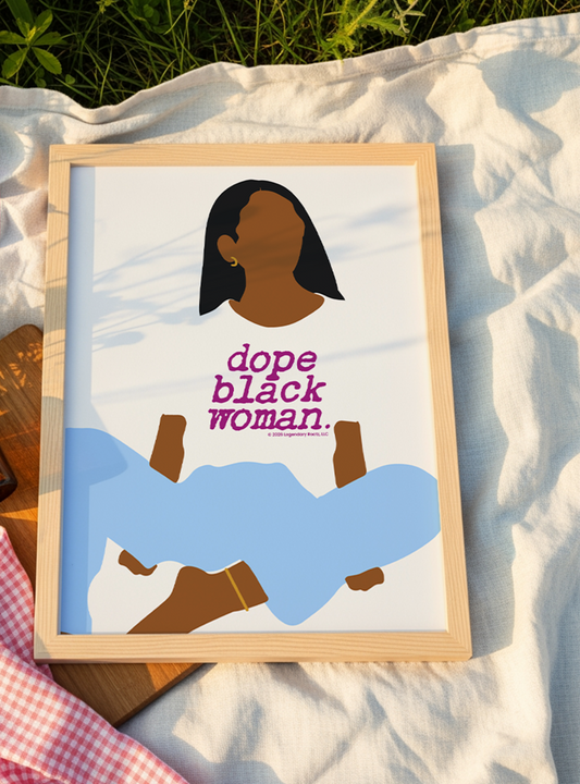 Dope Black Woman Caramel | Matte Art