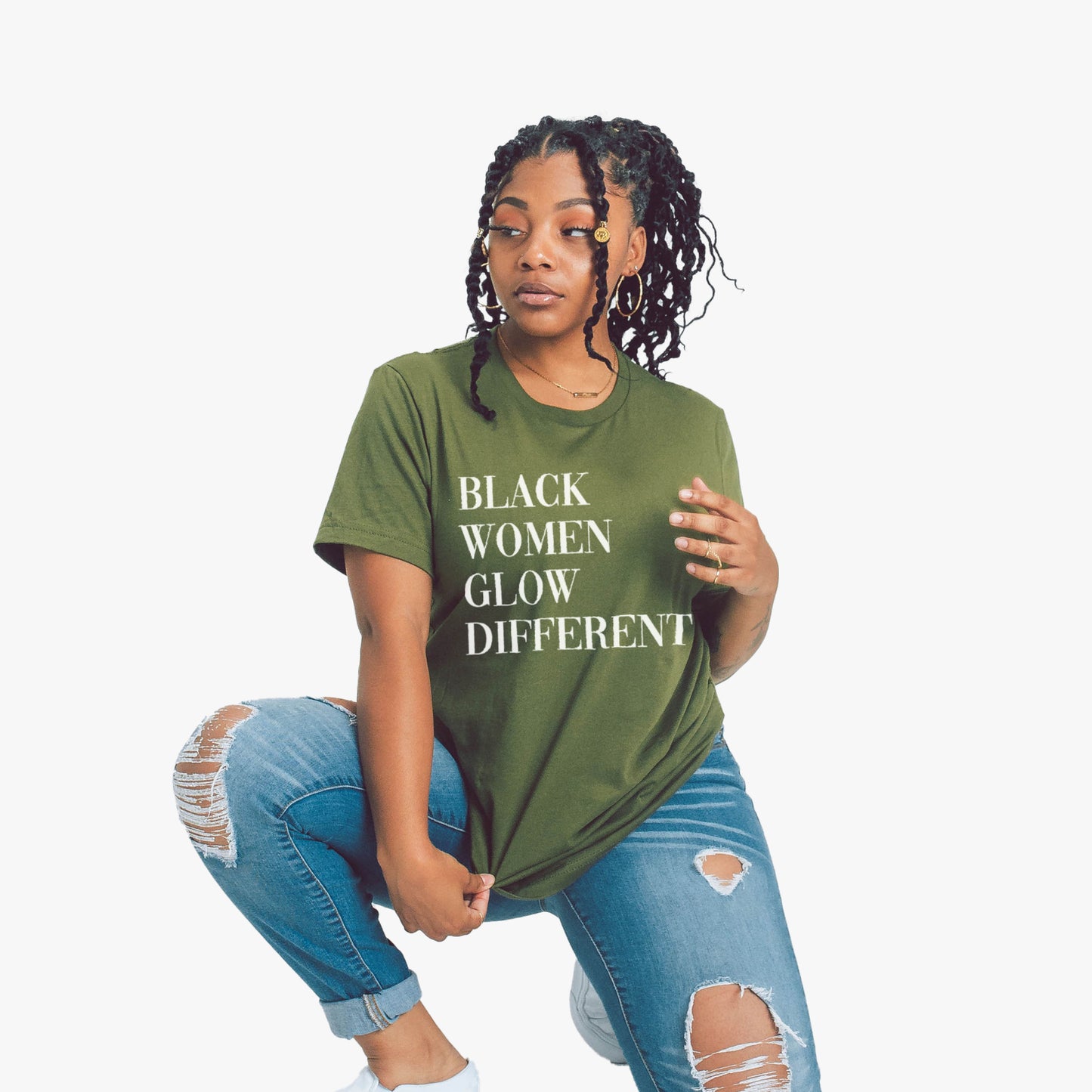 Black Women Glow Different | Tee