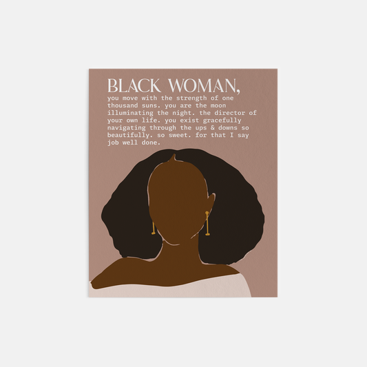 an ode to black women Matte Art Print
