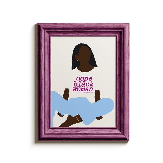 Dope Black Woman Brownie | Matte Art
