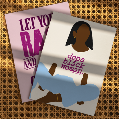 Dope Black Woman Chocolate | Matte Art