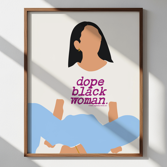 Dope Black Woman Stone | Matte Art