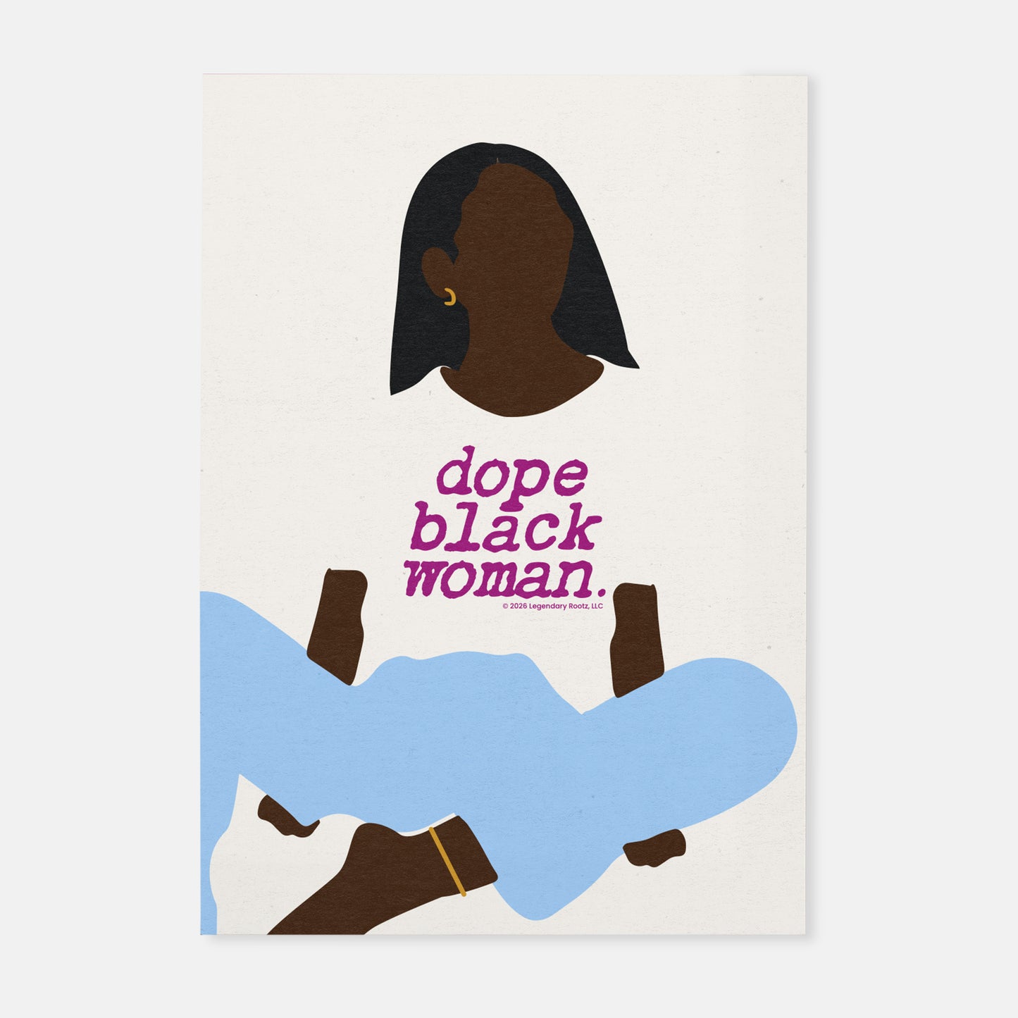 Dope Black Woman Brownie | Matte Art