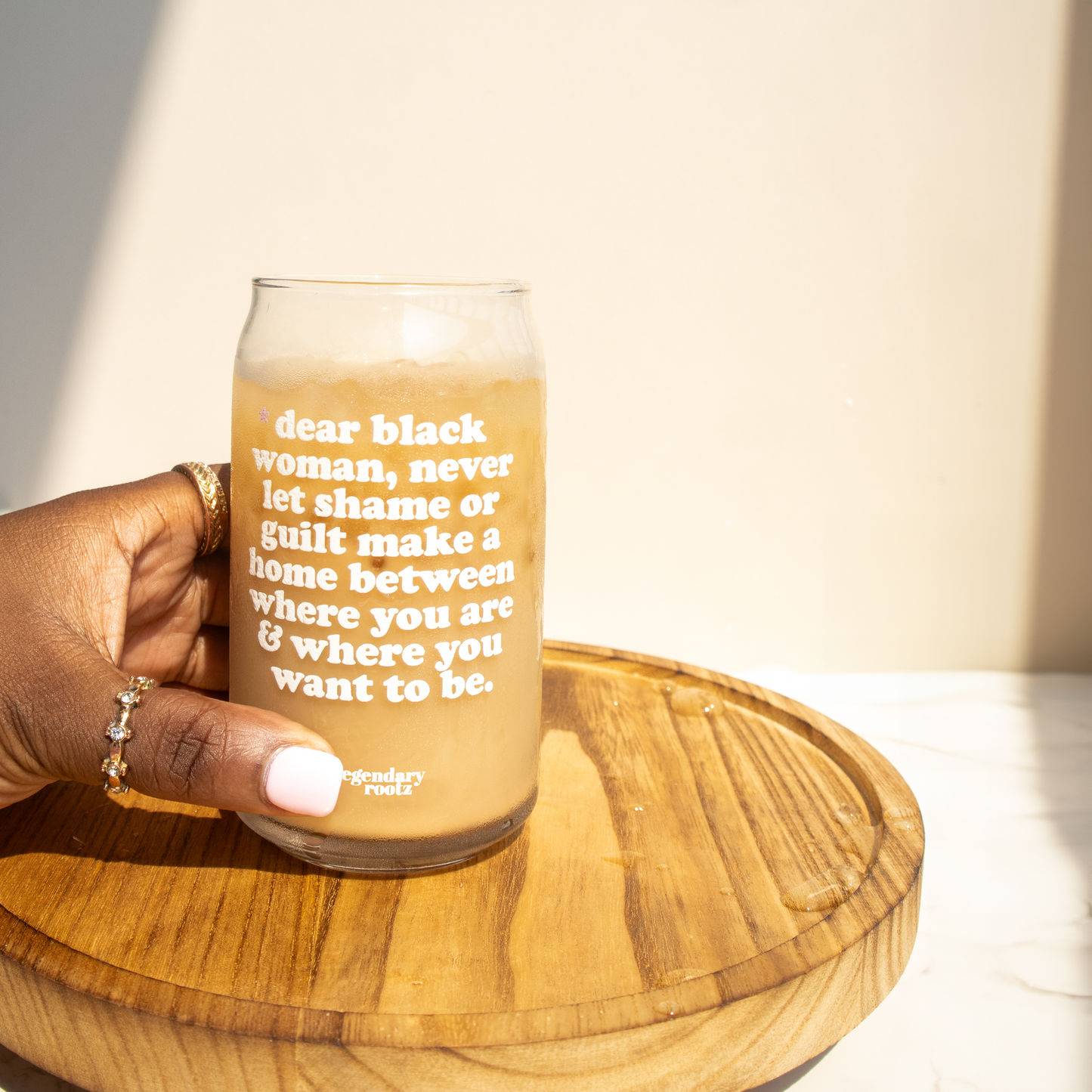 Dear Black Woman | Clear Glass Cup