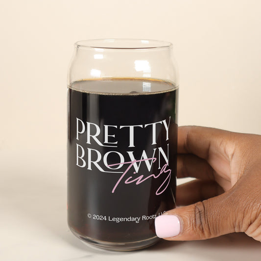 Pretty Brown Ting | Clear Glass Cup