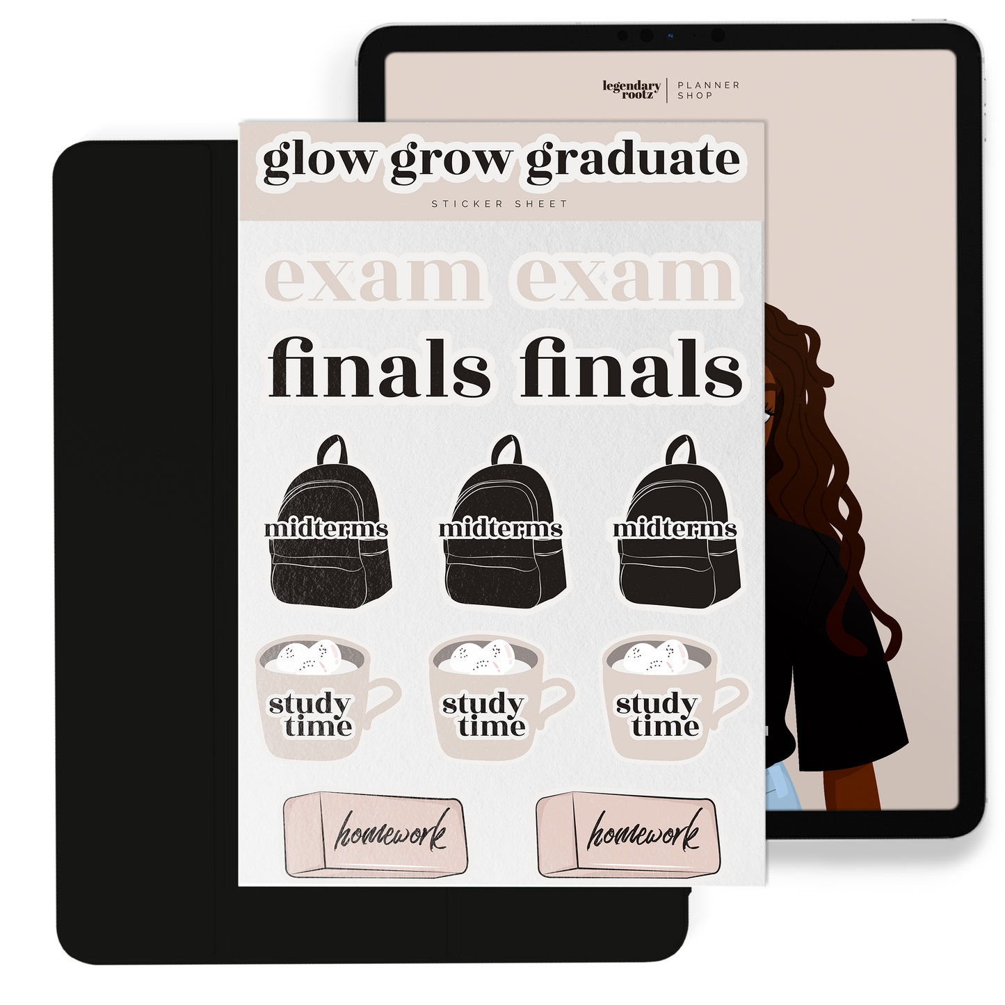 Glow Grow Graduate | Digital Sticker Pack