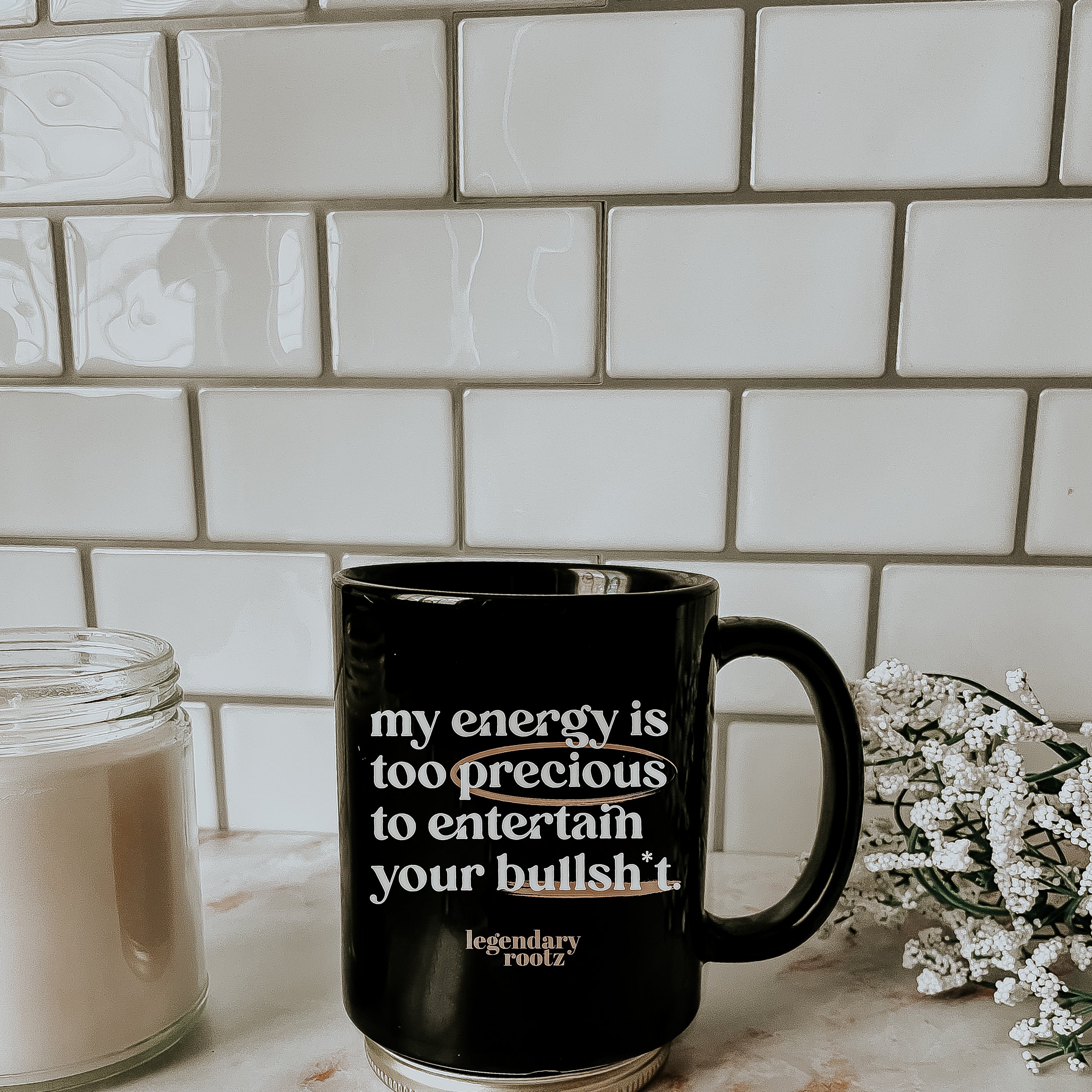 My Energy Is Too Precious | Black Mug