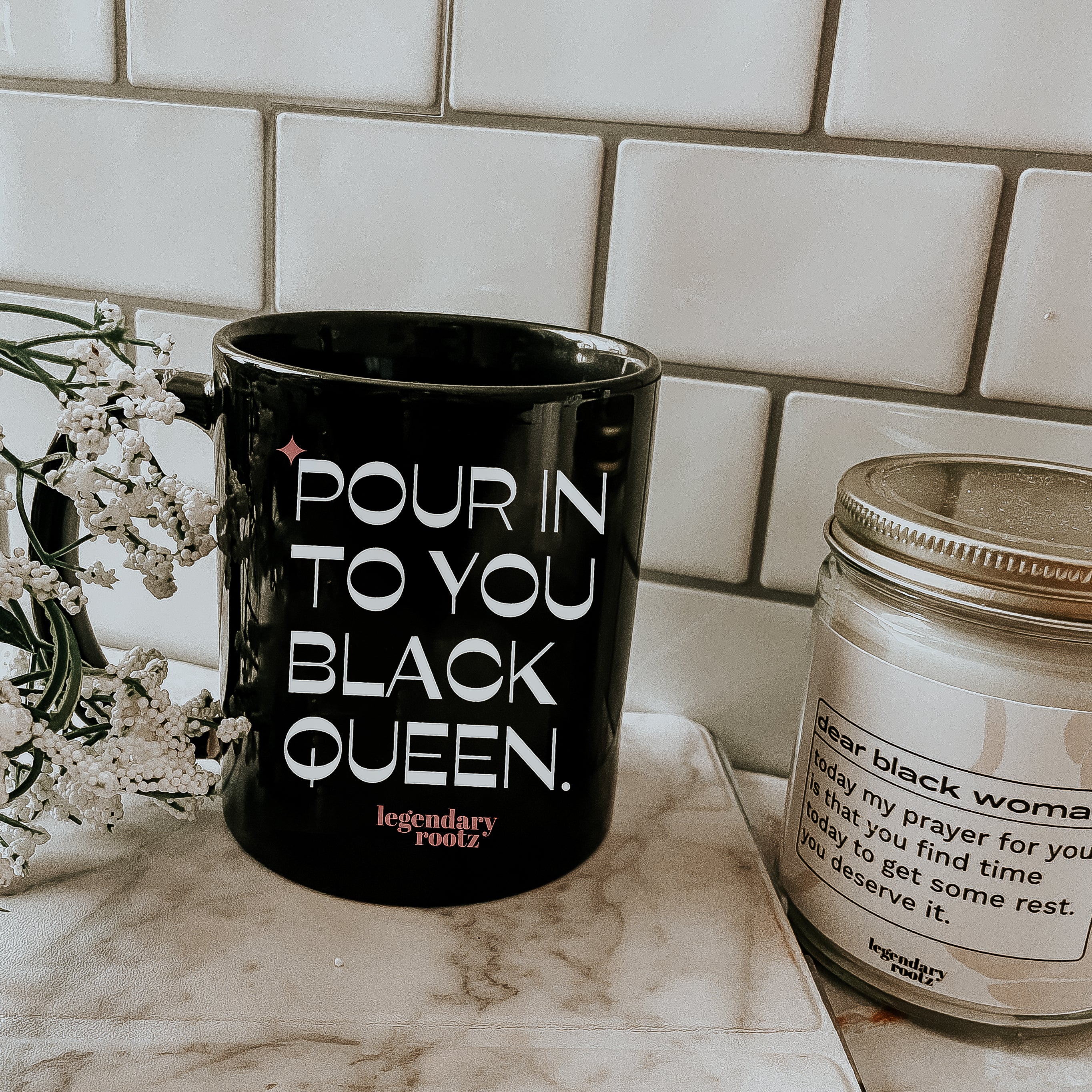 Pour Into You Black Queen | Black Mug