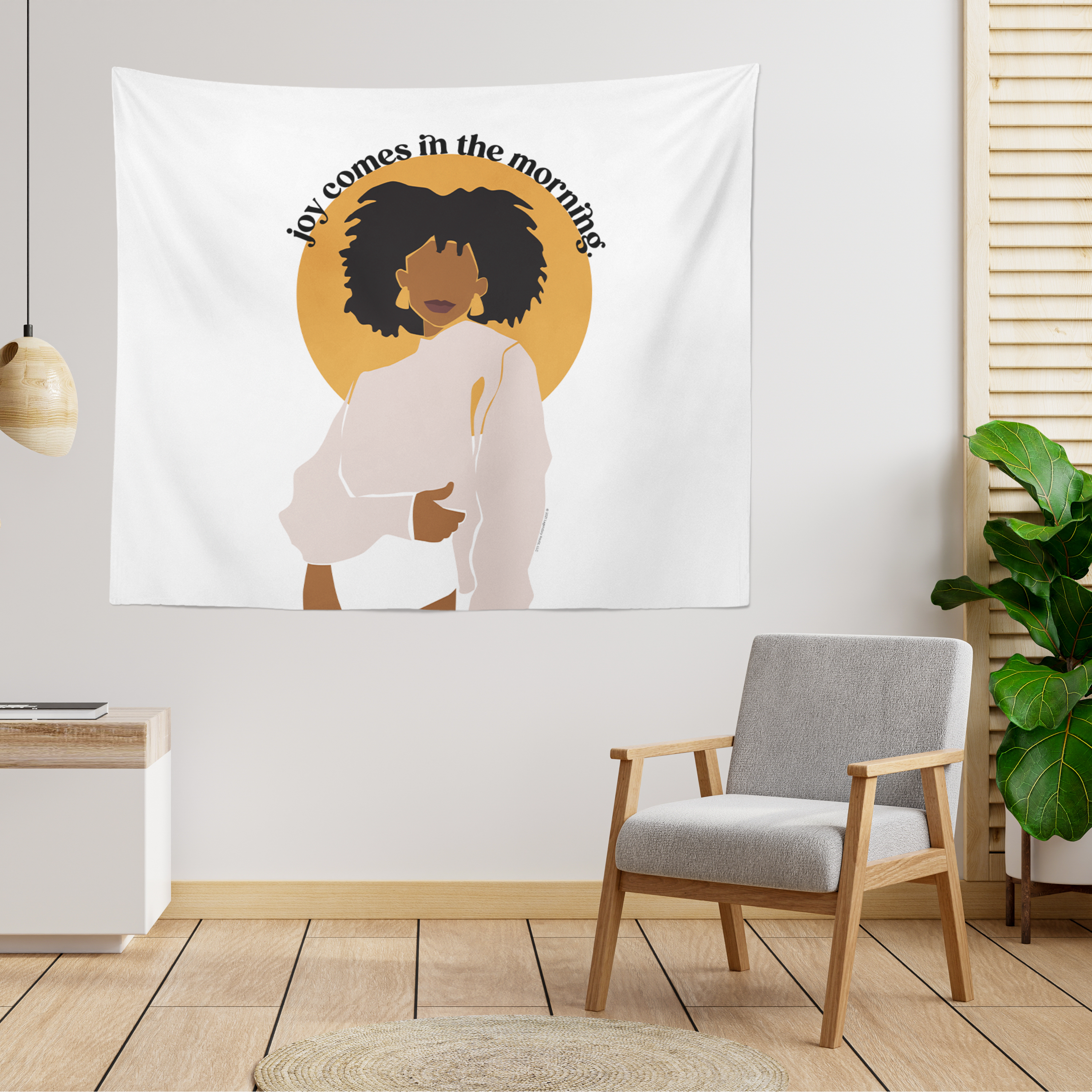 Joy Comes In The Morning White | Tapestry