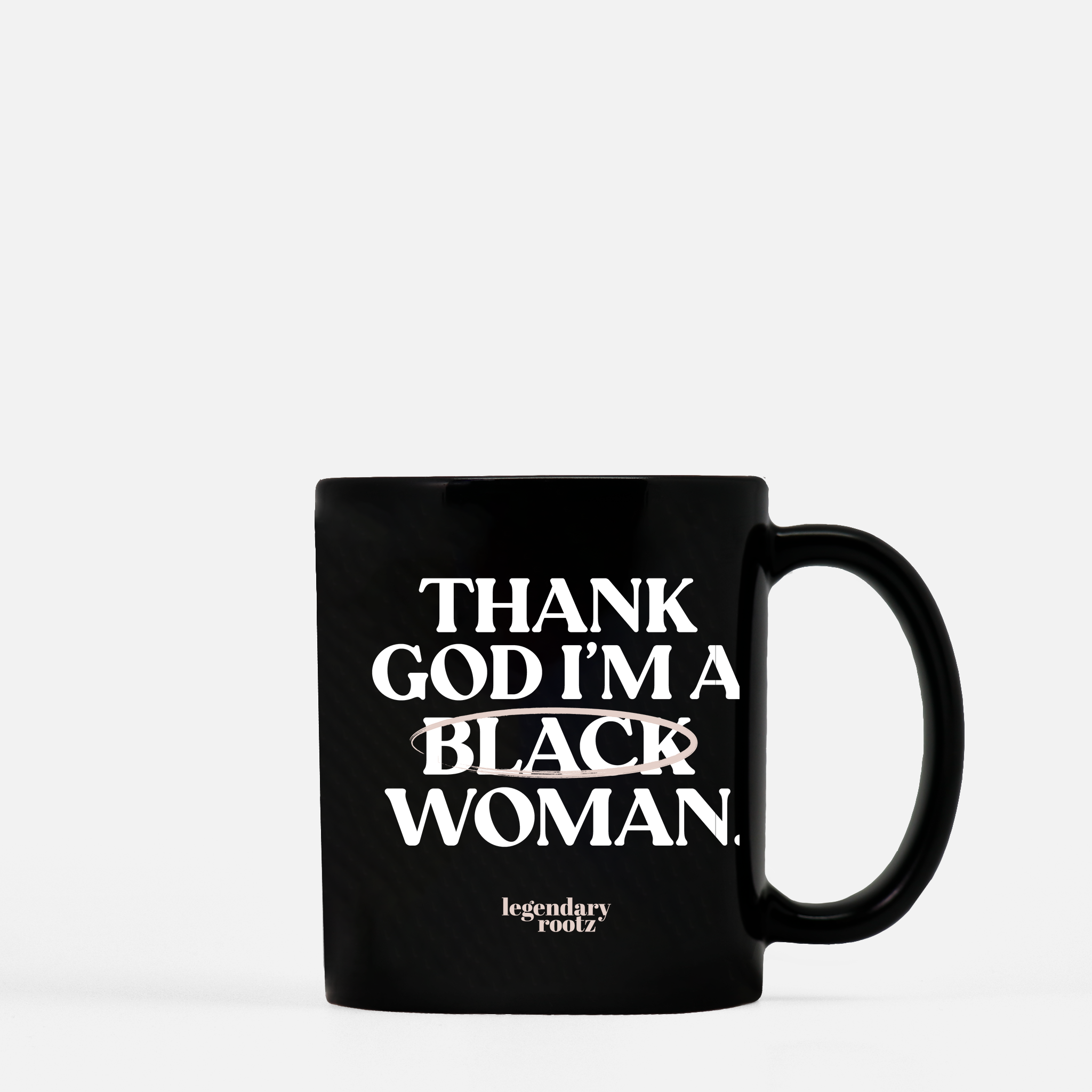 Thank God I'm A Black Woman | Black Mug