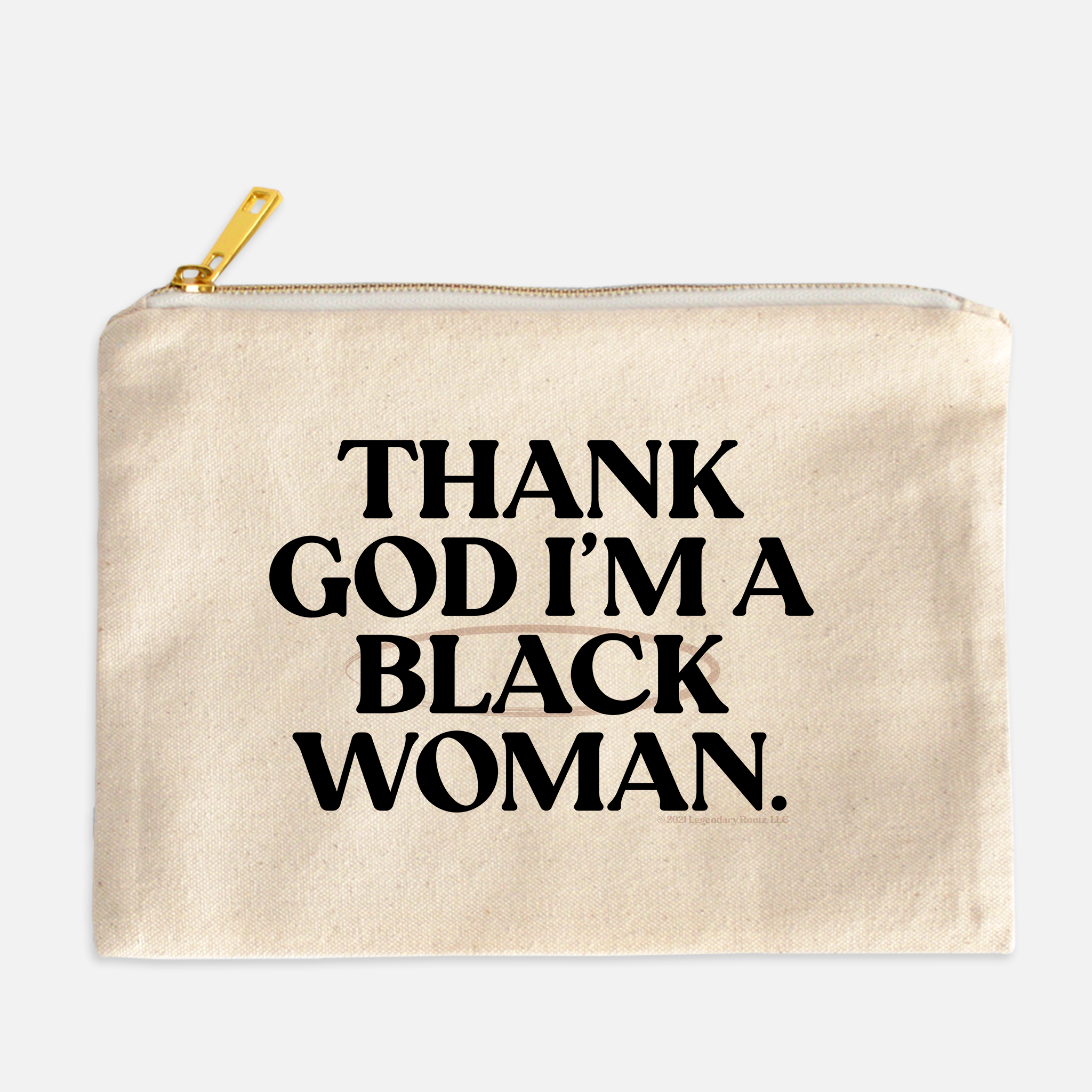 Thank God I'm A Black Woman | Canvas Pouch