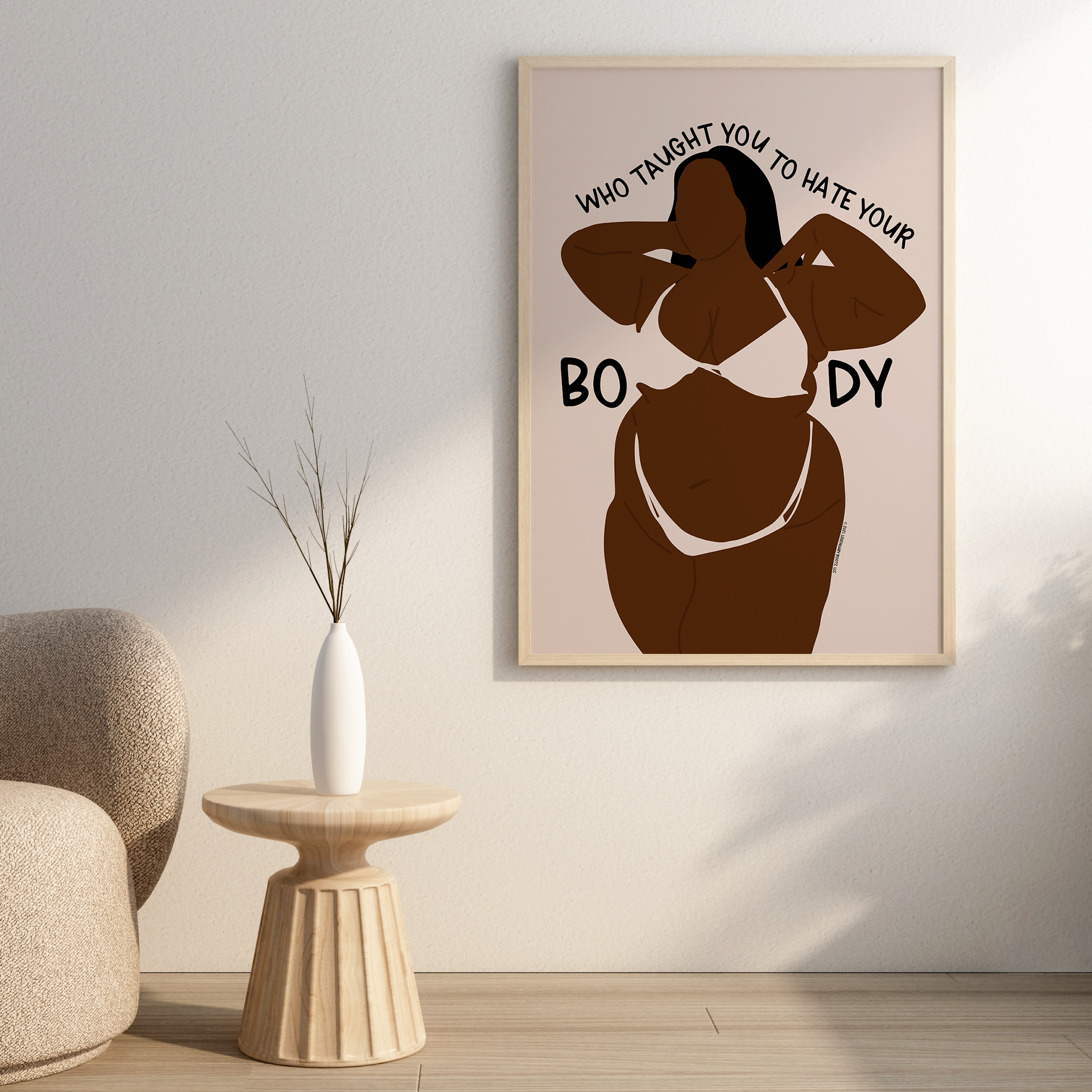 Who Taught You To Hate Your Body Blush | Matte Art Print