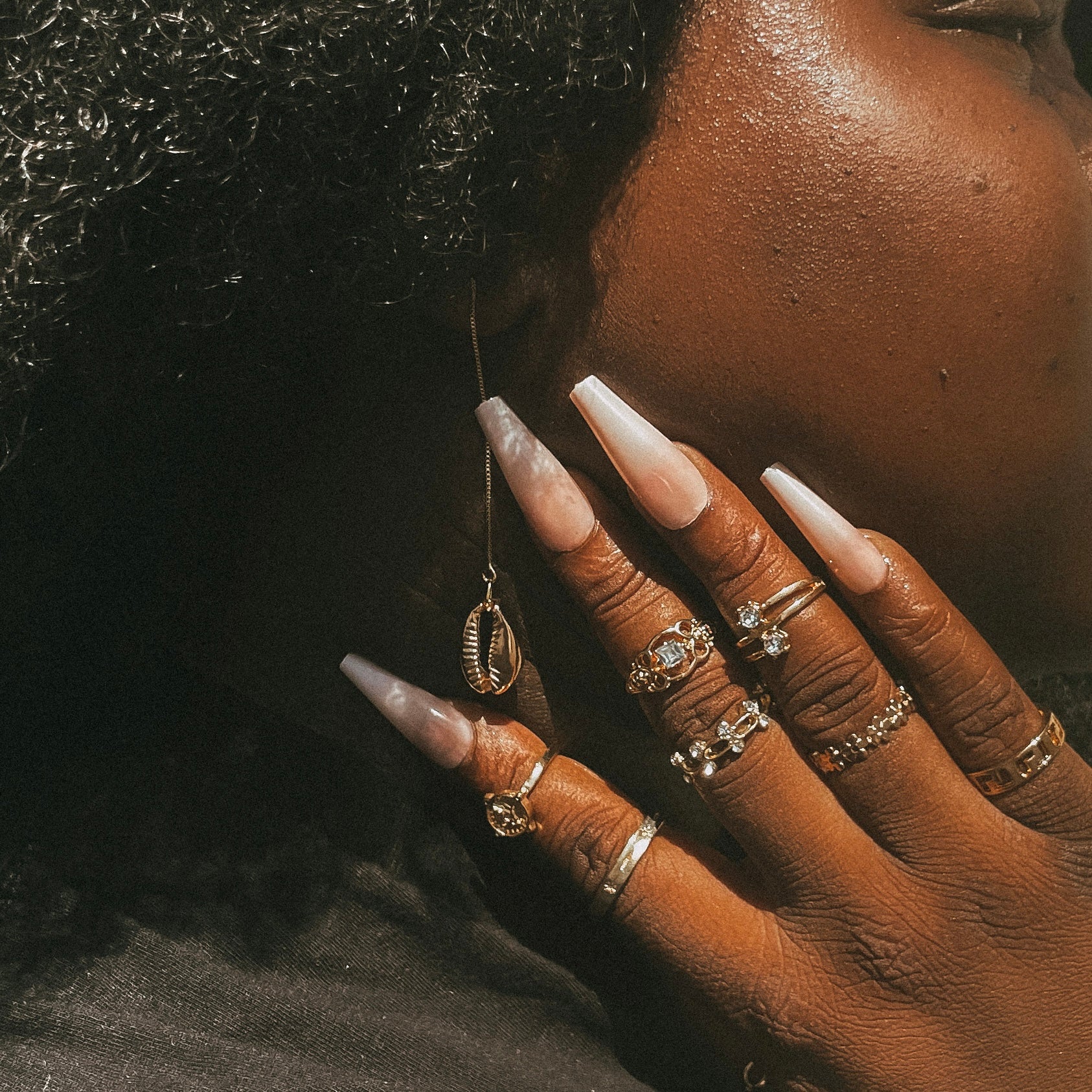 Golden Drop Earrings